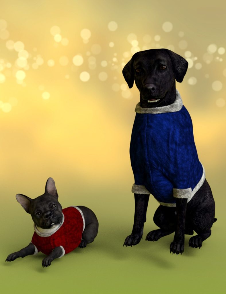 Christmas Suit for Daz Dog 8_DAZ3D下载站