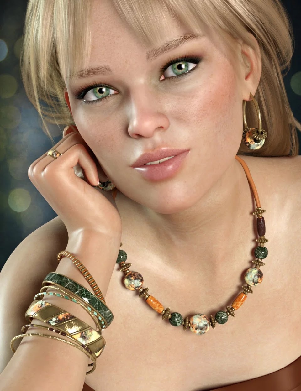 Colorful Jewelry for Genesis 8 Female(s)_DAZ3D下载站