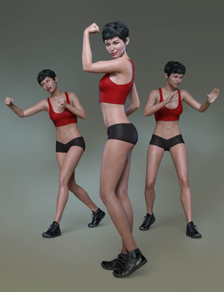 Confident Poses and Expressions for Eva 8 and Genesis 8 Female_DAZ3D下载站