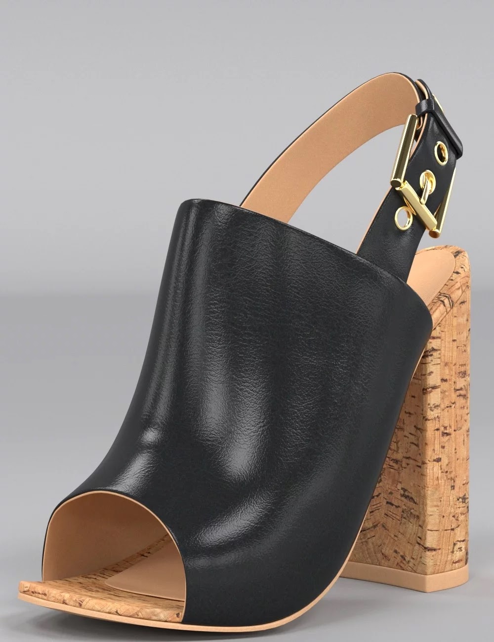 Cork Heels for Genesis 8 Female(s)_DAZ3D下载站