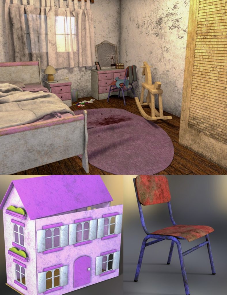 Creepy Children’s Bedroom_DAZ3D下载站