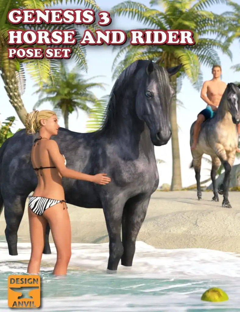 DA Horse and Rider Pose Set_DAZ3DDL
