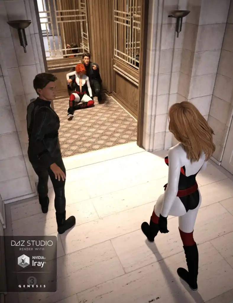 Deco Lobby Poses for Genesis 3_DAZ3DDL