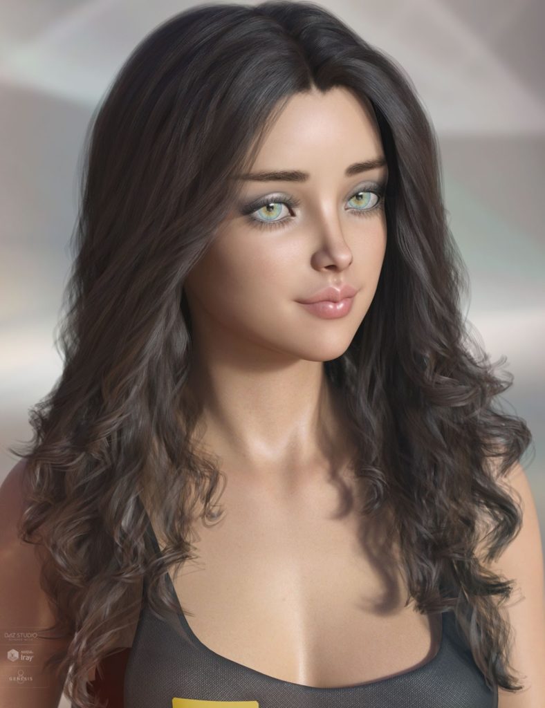 Delphi Hair for Genesis 3 & 8 Female(s)_DAZ3D下载站