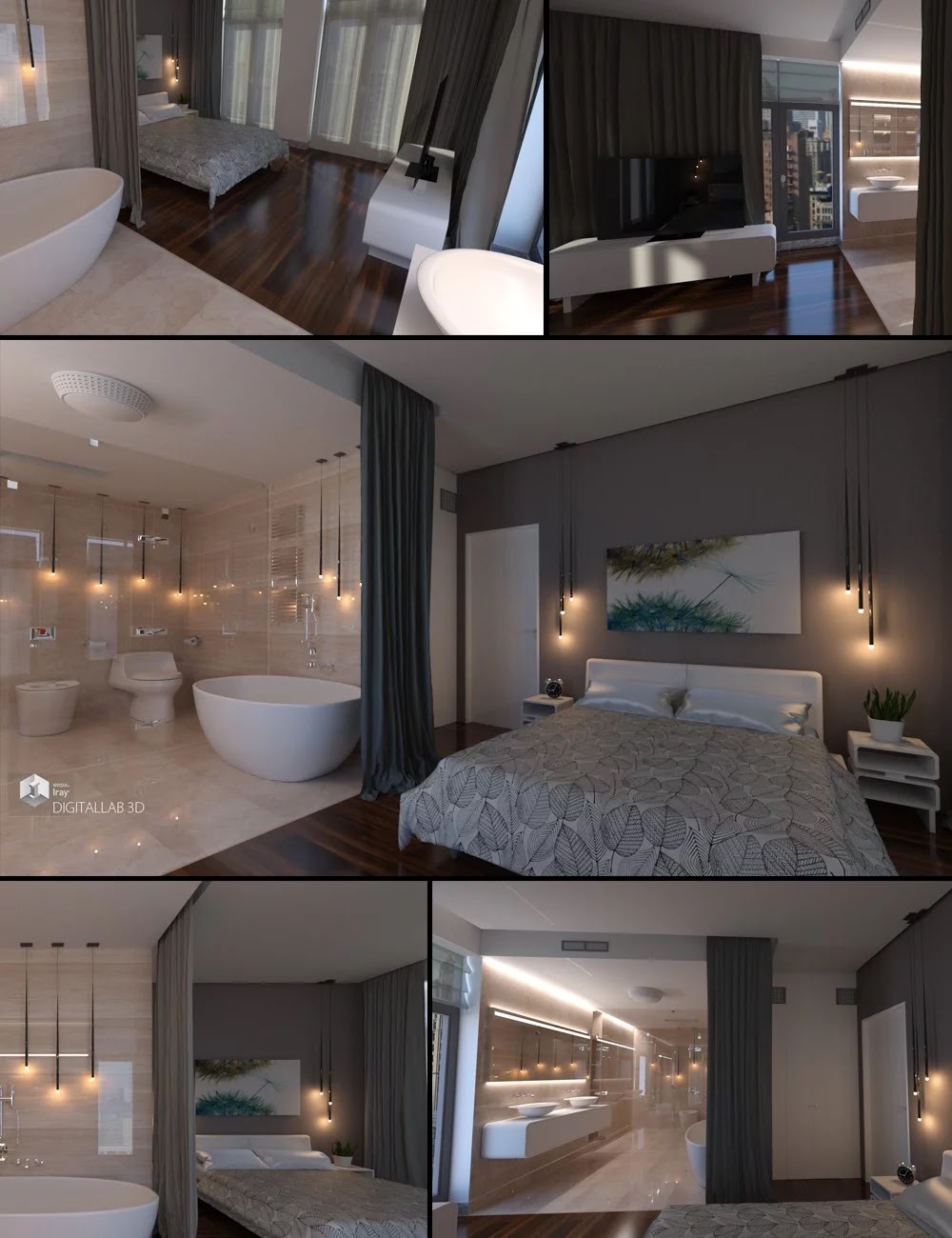 Designer Bedroom_DAZ3D下载站