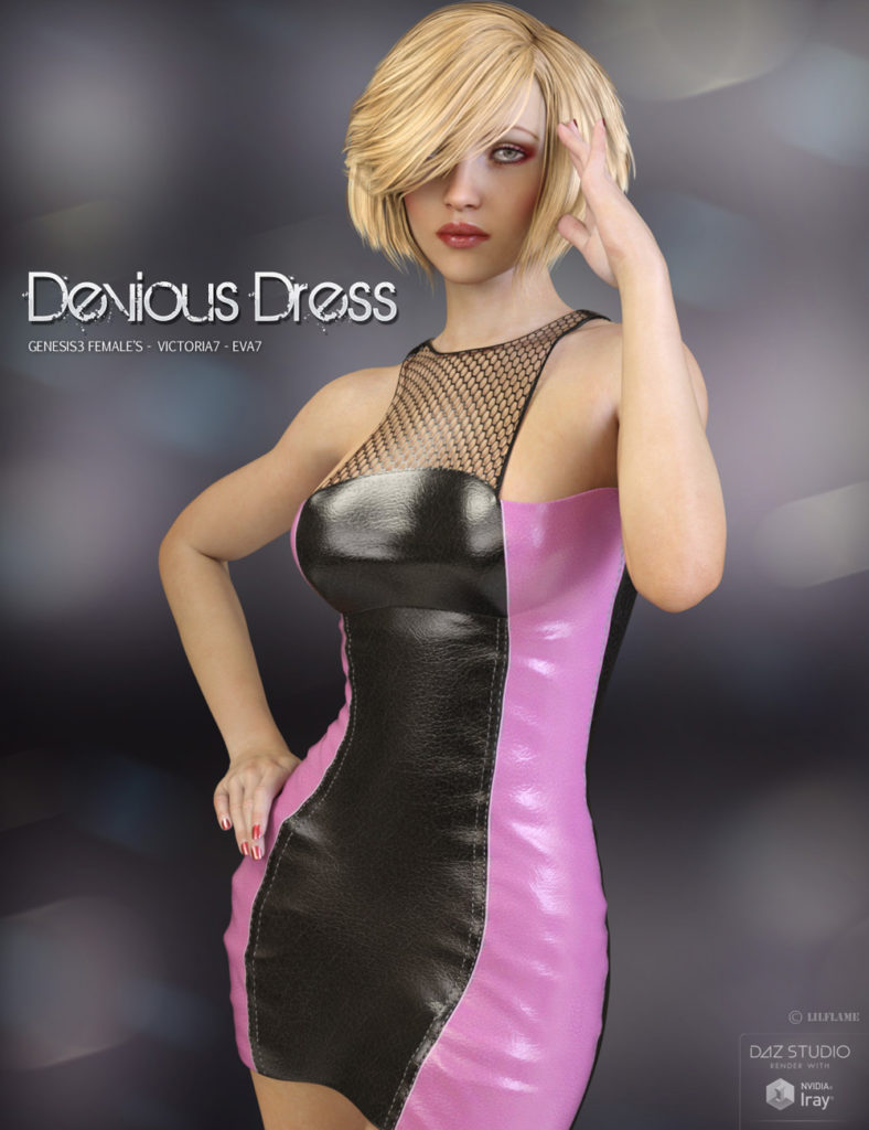 Devious Dress for Genesis 3 Females_DAZ3D下载站