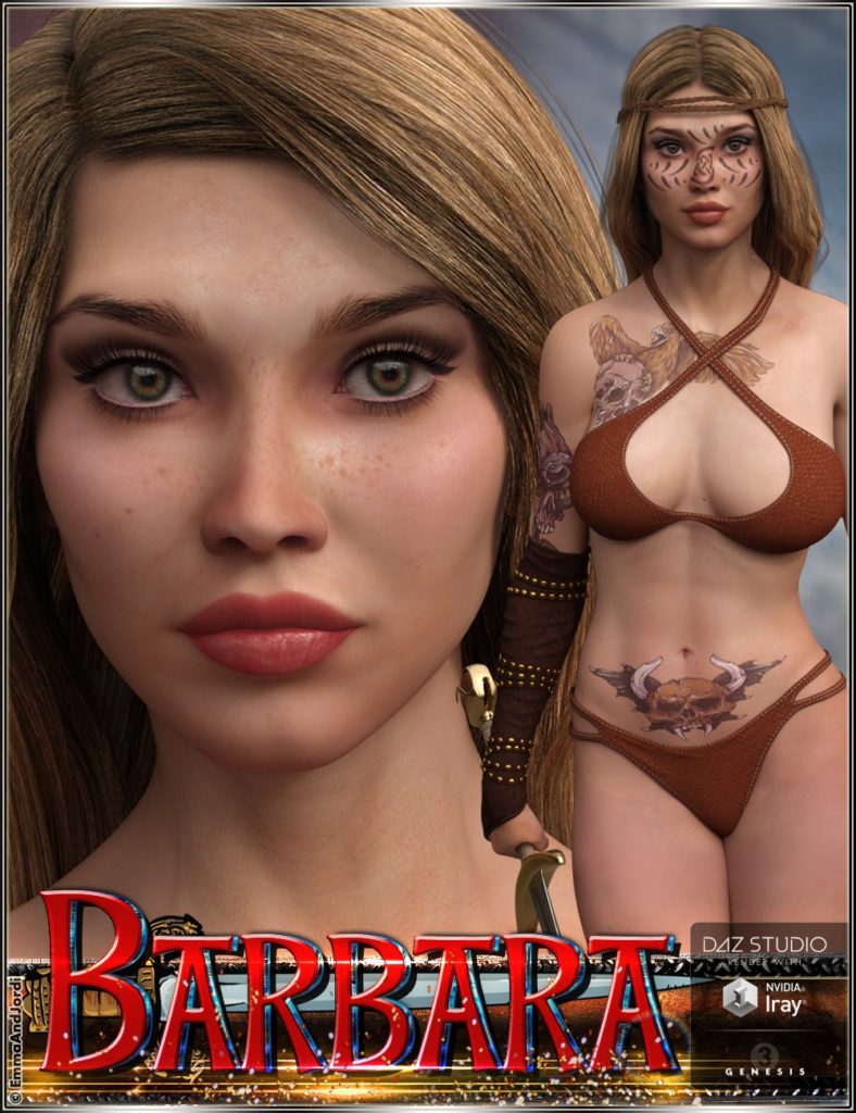 EJ Barbara for Genesis 3 Female(s)_DAZ3D下载站
