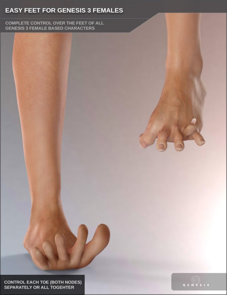 Easy Feet for Genesis 3 Female(s)_DAZ3D下载站