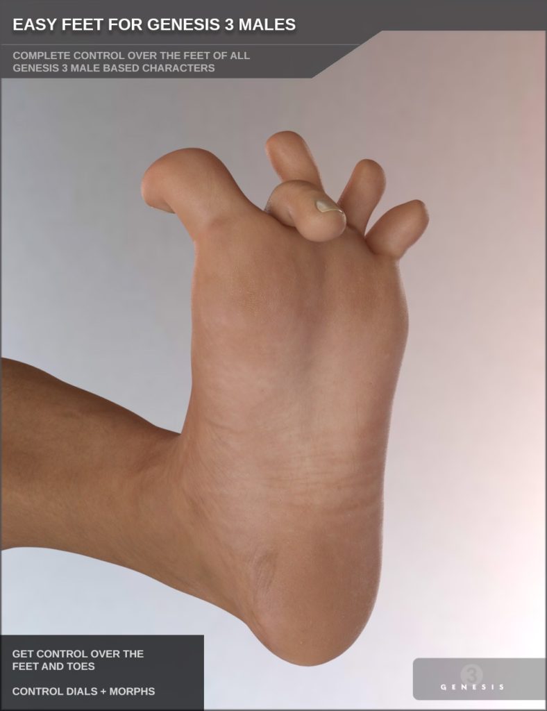 Easy Feet for Genesis 3 Male(s)_DAZ3DDL