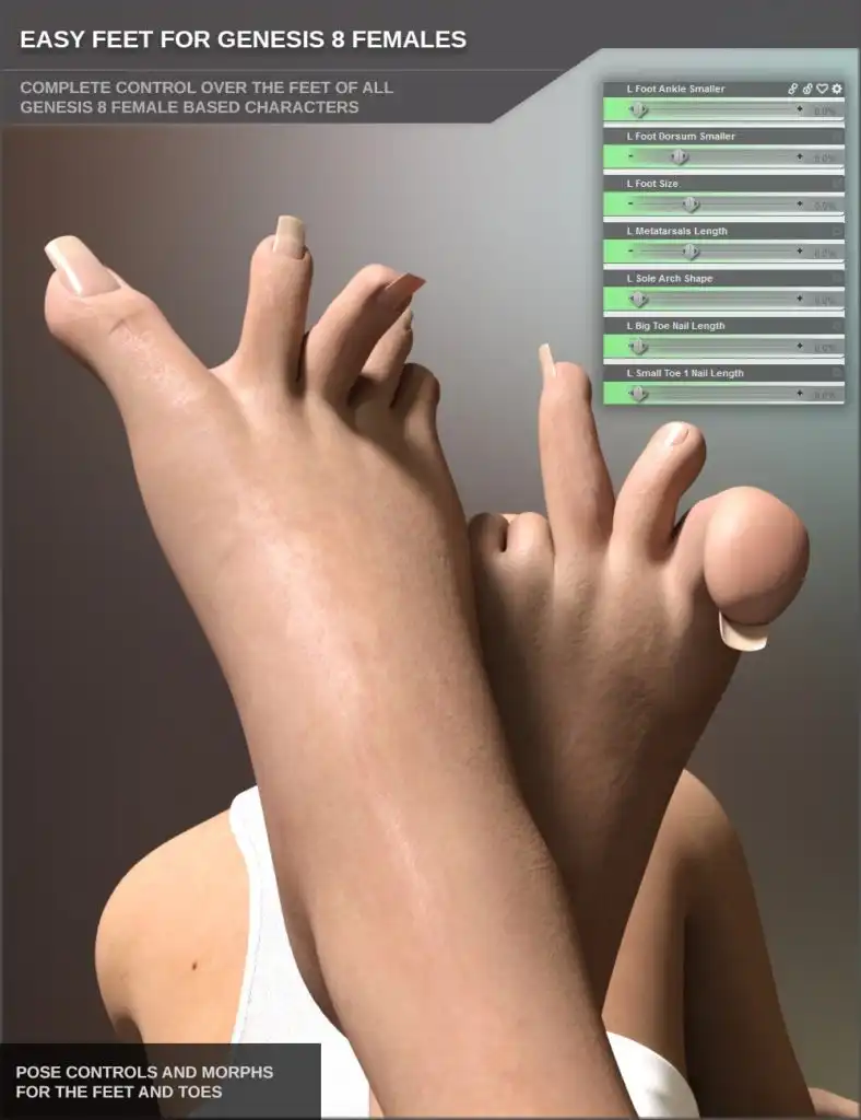 Easy Feet for Genesis 8 Female(s)_DAZ3DDL