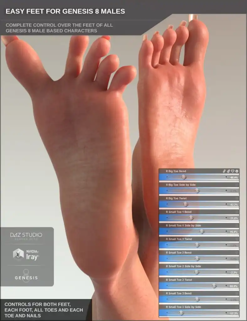 Easy Feet for Genesis 8 Male(s)_DAZ3DDL