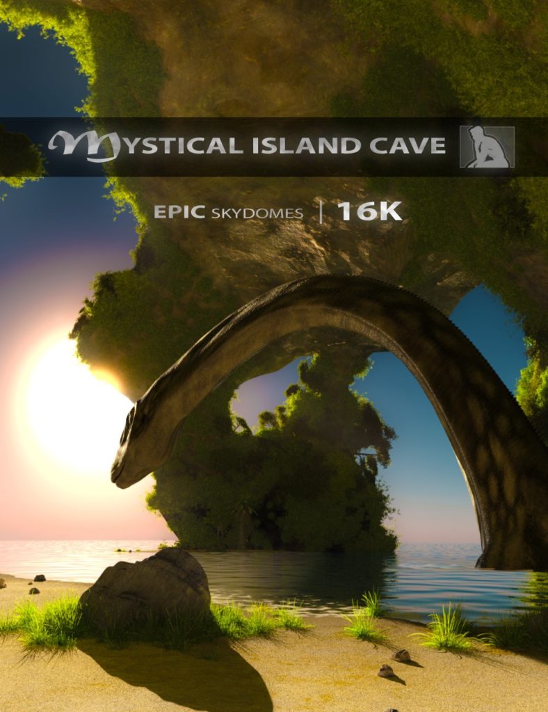 Epic Skydomes Mystical Island Cave 16K HDRI_DAZ3D下载站