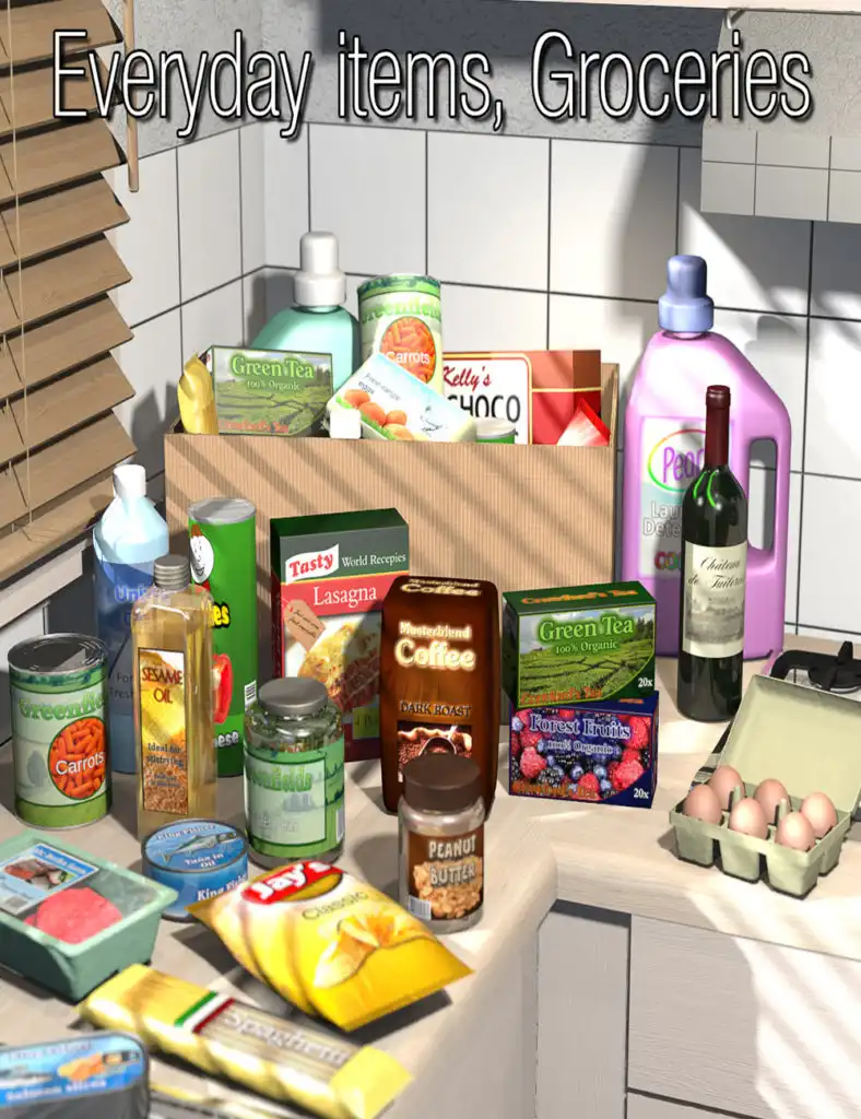 Everyday Items, Groceries_DAZ3DDL