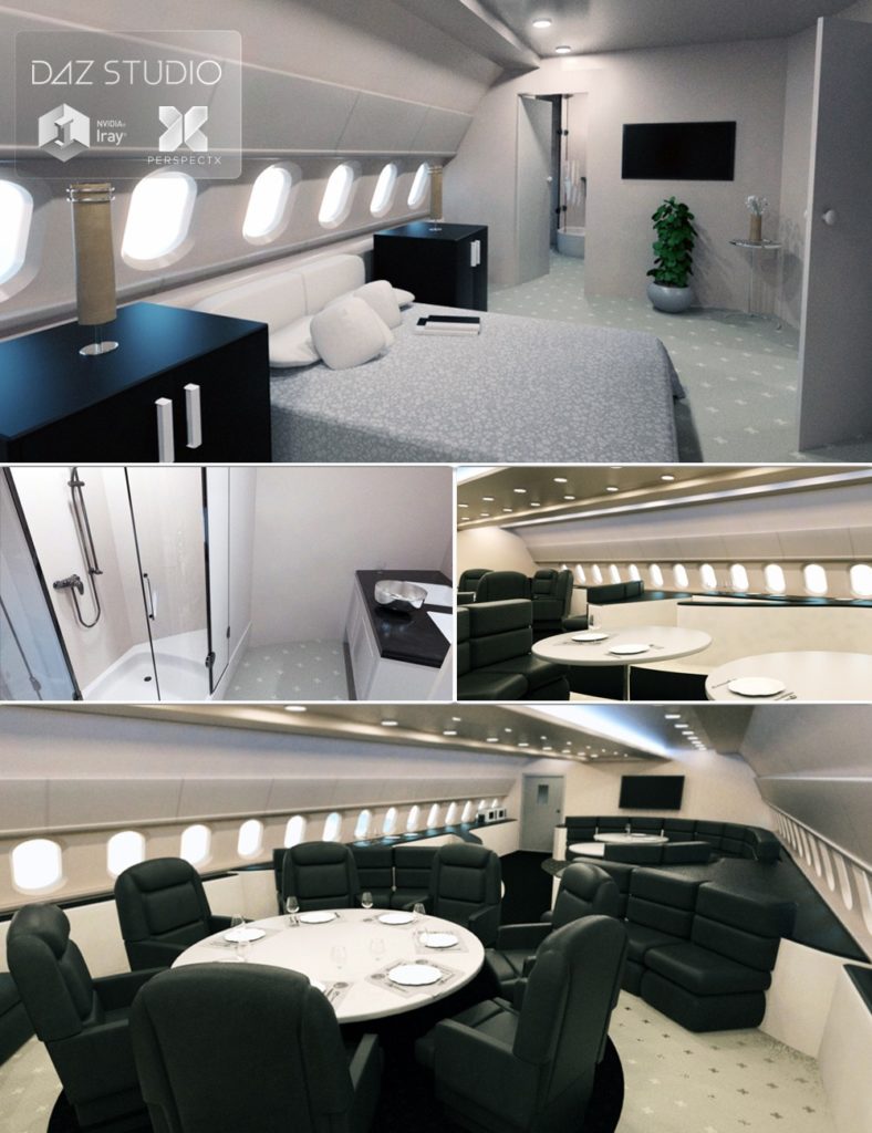 Executive Jet Interiors_DAZ3D下载站