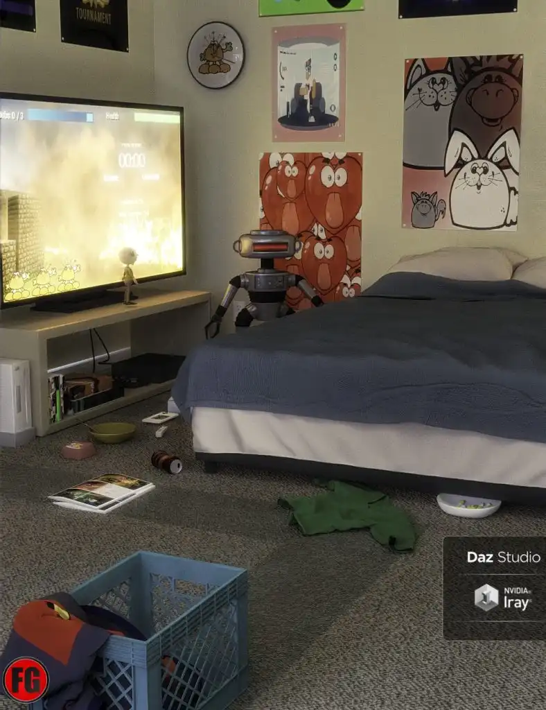 FG Gamer Room and Props_DAZ3DDL