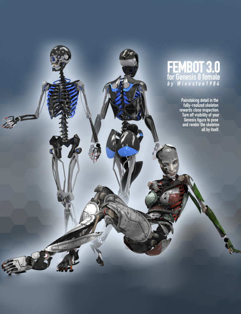 Fembot 3.0 for Genesis Female 8_DAZ3D下载站