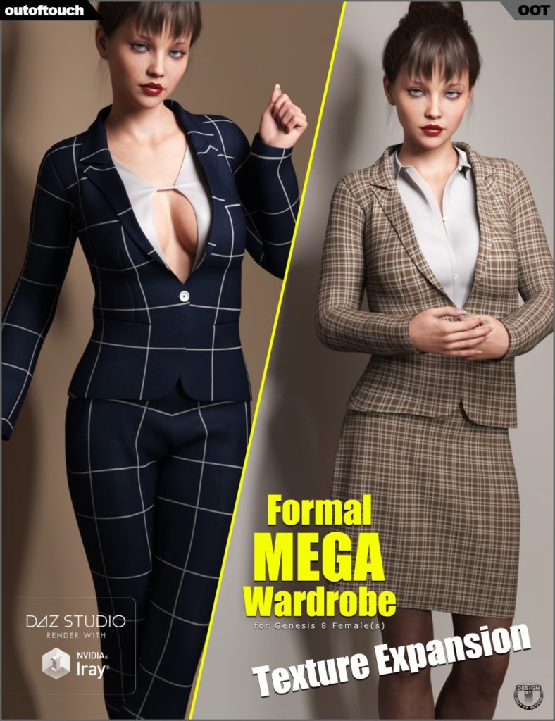 Formal MEGA Wardrobe for Genesis 8 Female(s) Texture Expansion_DAZ3D下载站