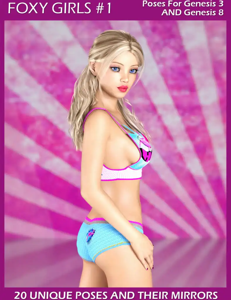 Foxy Girls 1 – Sexy Poses for Genesis 3 and Genesis 8 Females_DAZ3D下载站