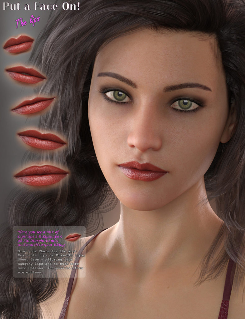 GDN Put a Face on for Genesis 8 Female The Lips_DAZ3D下载站