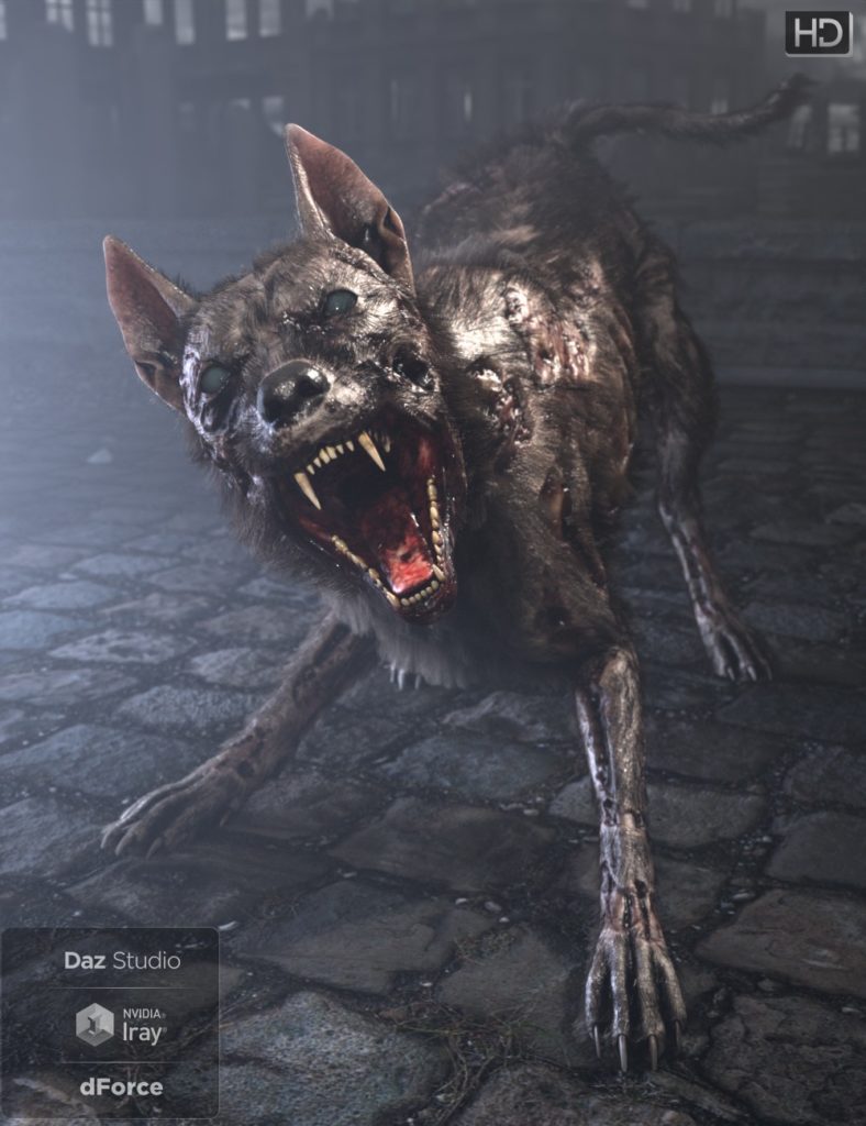 GP Zombie Dog for DAZ Dog 8_DAZ3D下载站