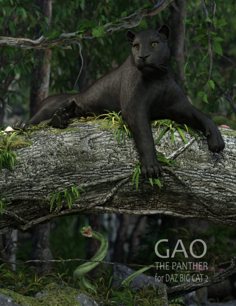 Gao The Panther for DAZ BIG CAT 2_DAZ3D下载站