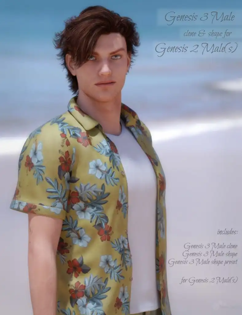 Genesis 3 Male for Genesis 2 Male(s)_DAZ3D下载站