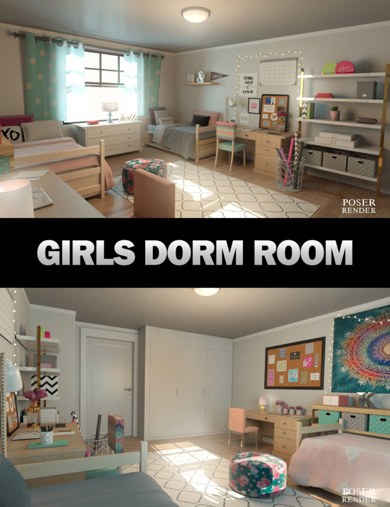 Girls Dorm Room_DAZ3D下载站