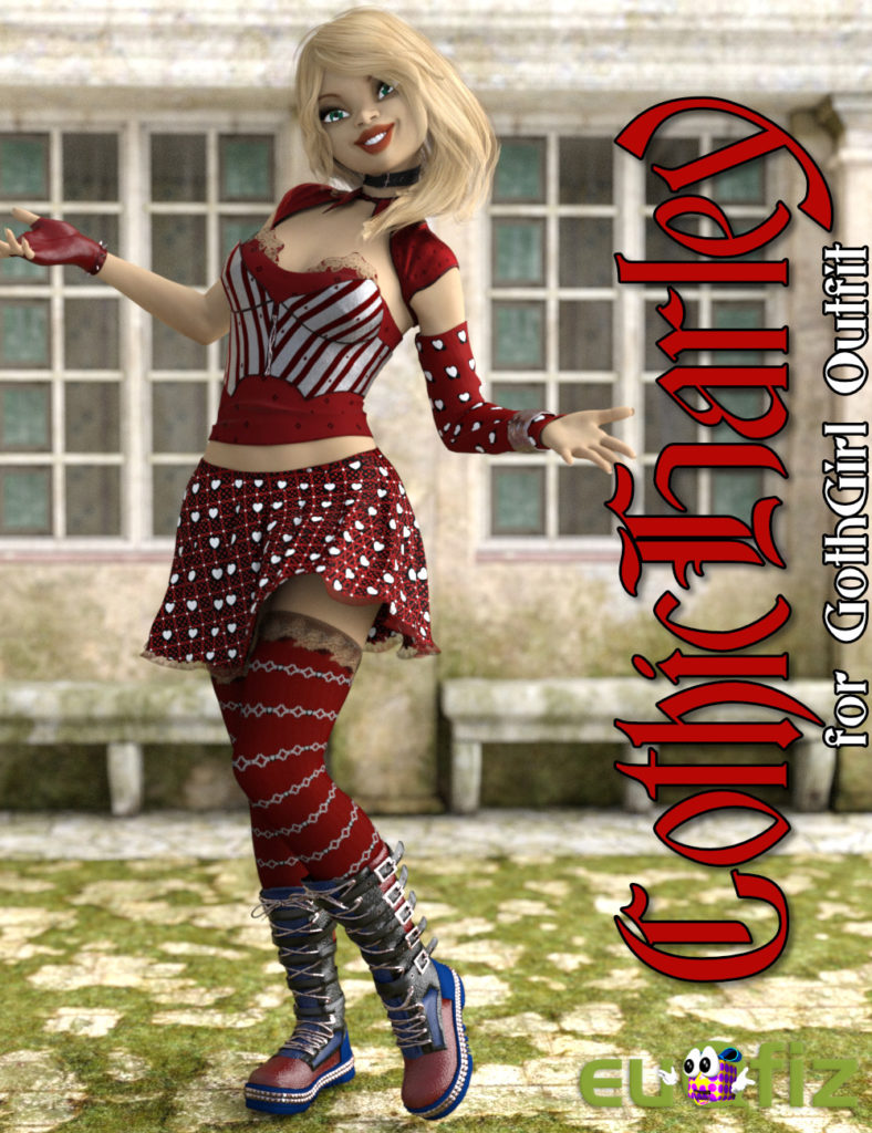 GothicHarley for Goth Girl Outfit G3F_DAZ3D下载站