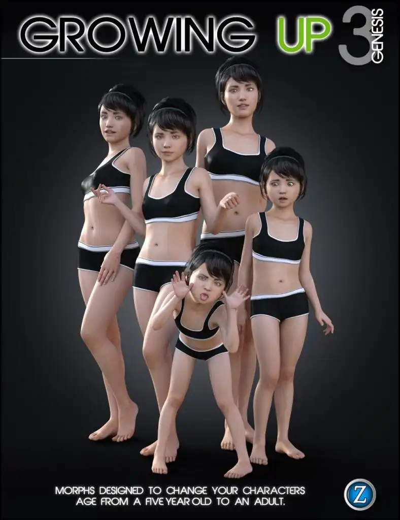 Growing Up for Genesis 3 Female(s)_DAZ3D下载站