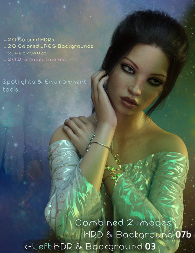 HDR & Backgrounds – Colored for DAZ Studio_DAZ3D下载站