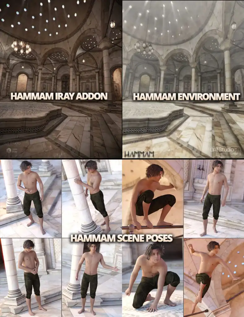 Hammam Custom Bundle_DAZ3DDL