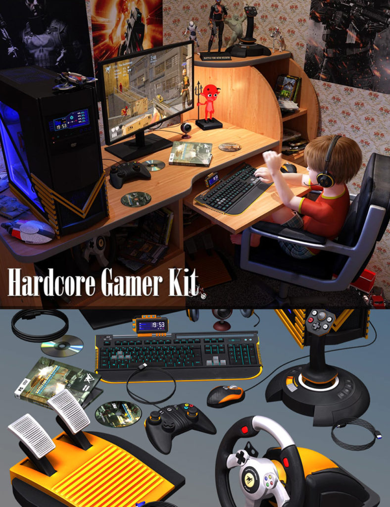 Hardcore Gamer Kit_DAZ3D下载站