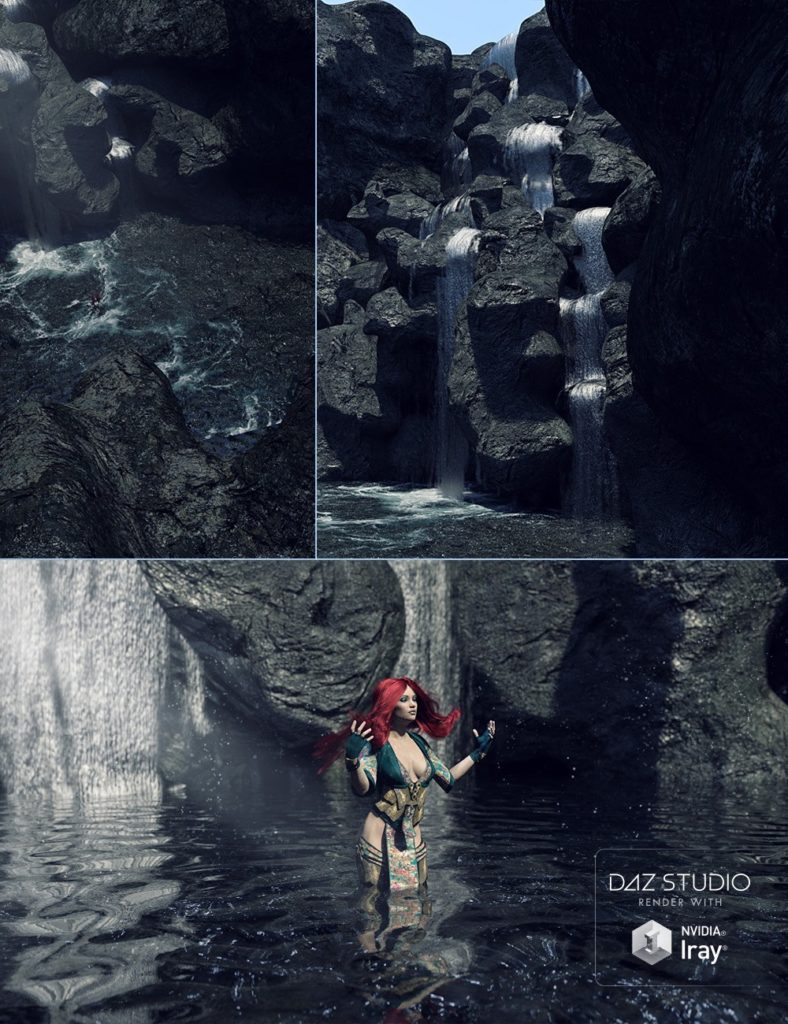 Hidden Waterfall Pool_DAZ3D下载站