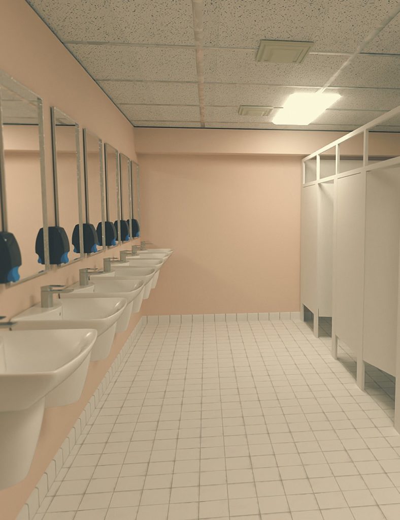 High School Bathroom_DAZ3D下载站
