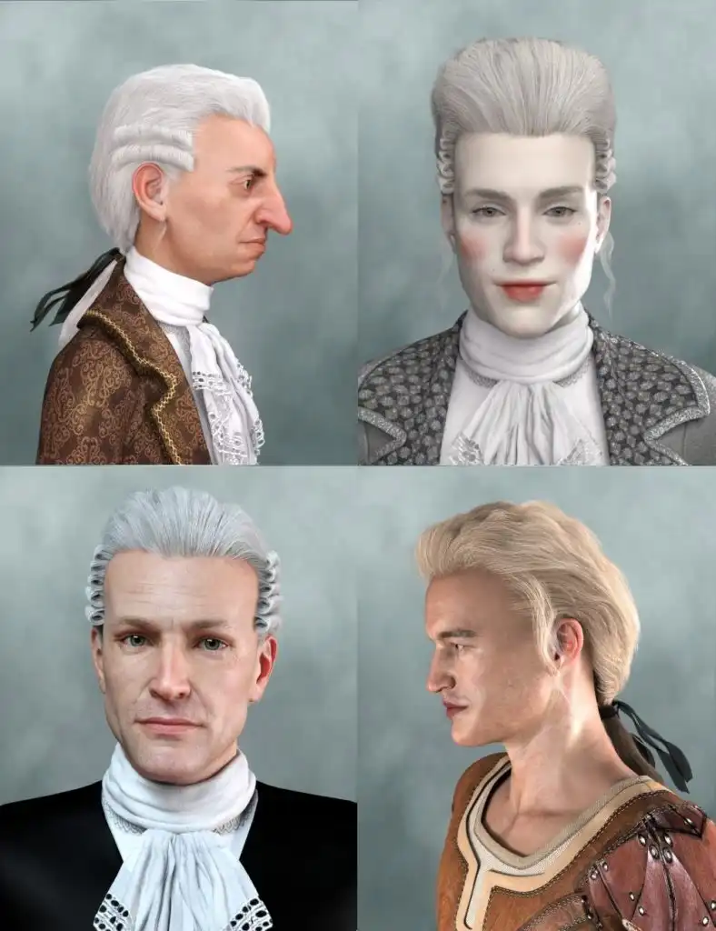 Historical Hair for Genesis 8 and 3 Male(s)_DAZ3DDL