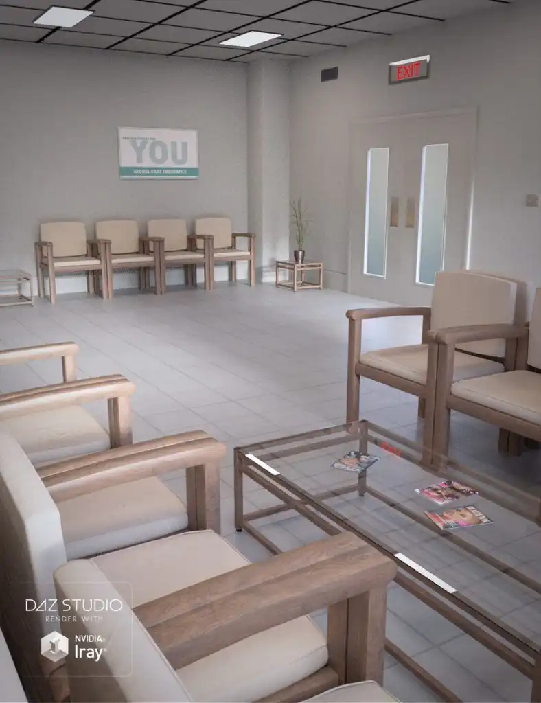 Hospital Lounge_DAZ3D下载站