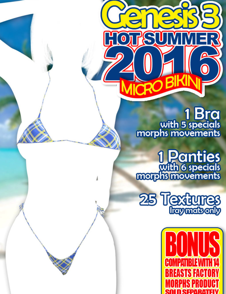 Hot Summer 2016 – Micro Bikini G3F_DAZ3D下载站