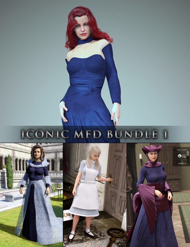 Iconic MFD Bundle 1 for Genesis 8 Female(s)_DAZ3D下载站