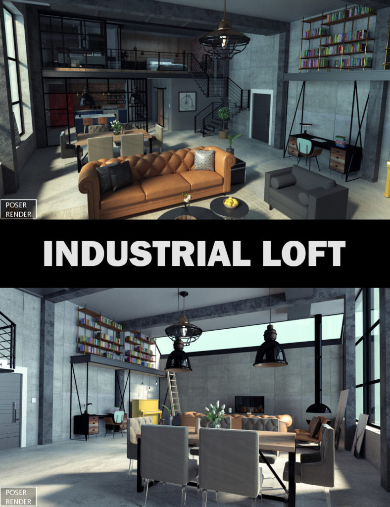 Industrial Loft_DAZ3D下载站