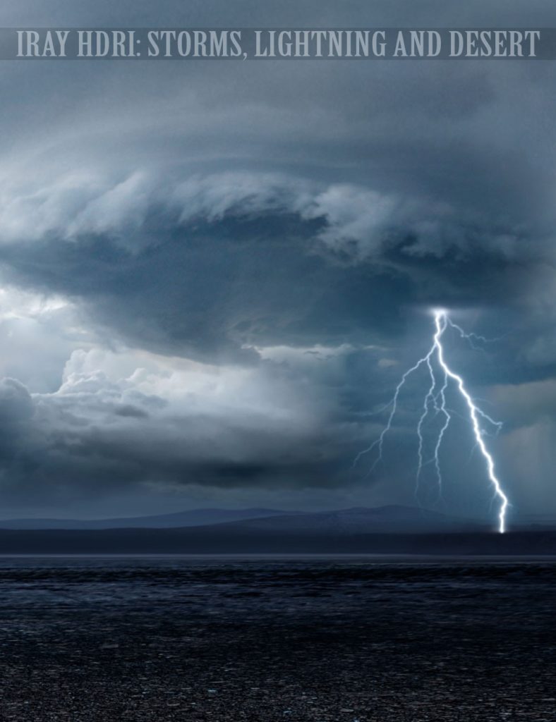 Iray HDRI Storms Lightning and Desert_DAZ3DDL