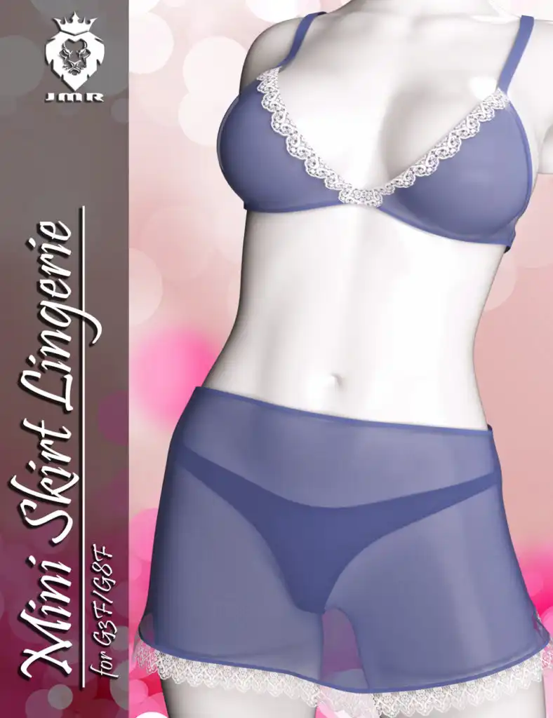 JMR Mini Skirt Lingerie for G3F and G8F_DAZ3DDL