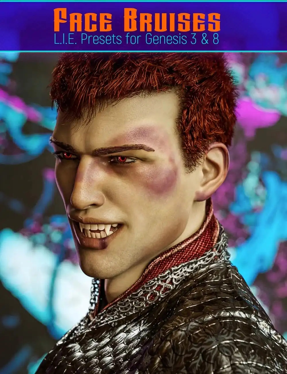 L.I.E. FACE BRUISES for Genesis 3 and 8_DAZ3D下载站