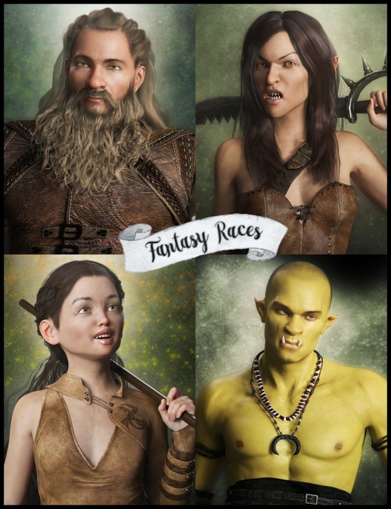 LY Fantasy Races HD Faces and Bodies_DAZ3DDL