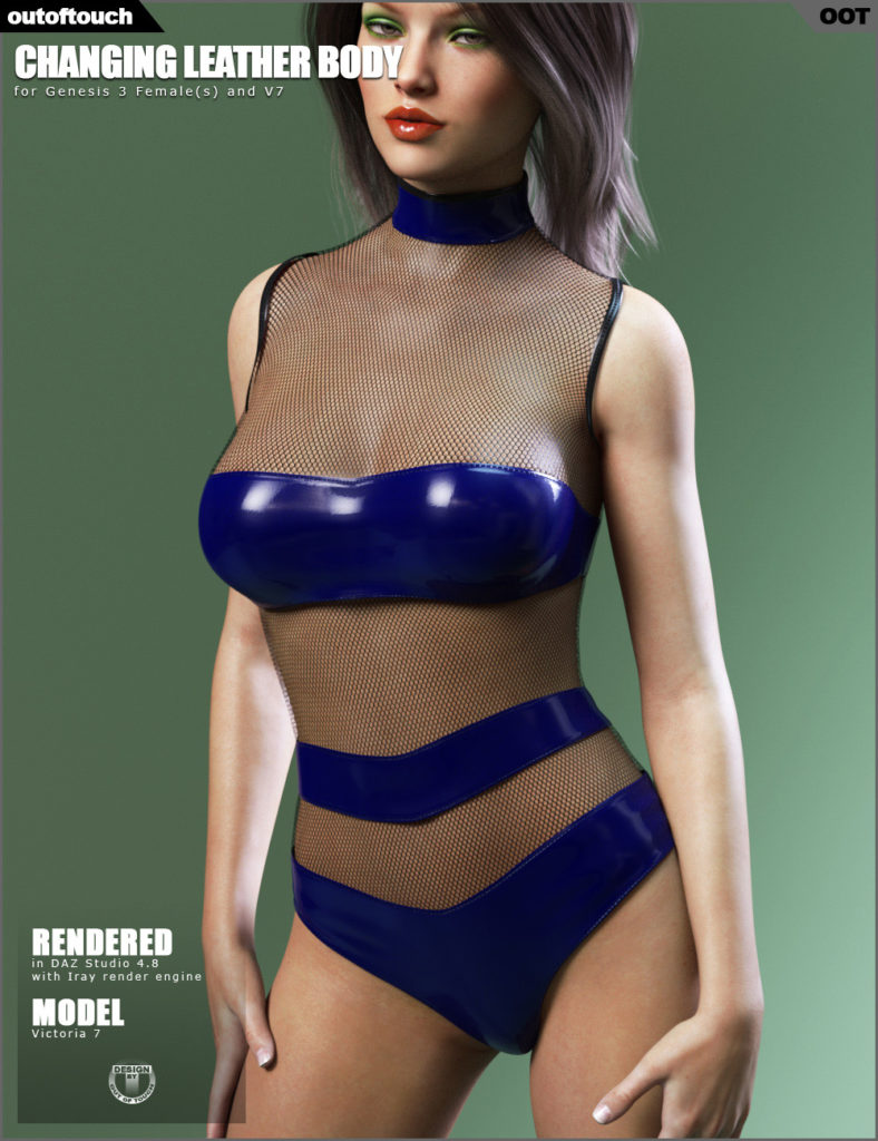 Leather Body for Genesis 3 Females_DAZ3D下载站