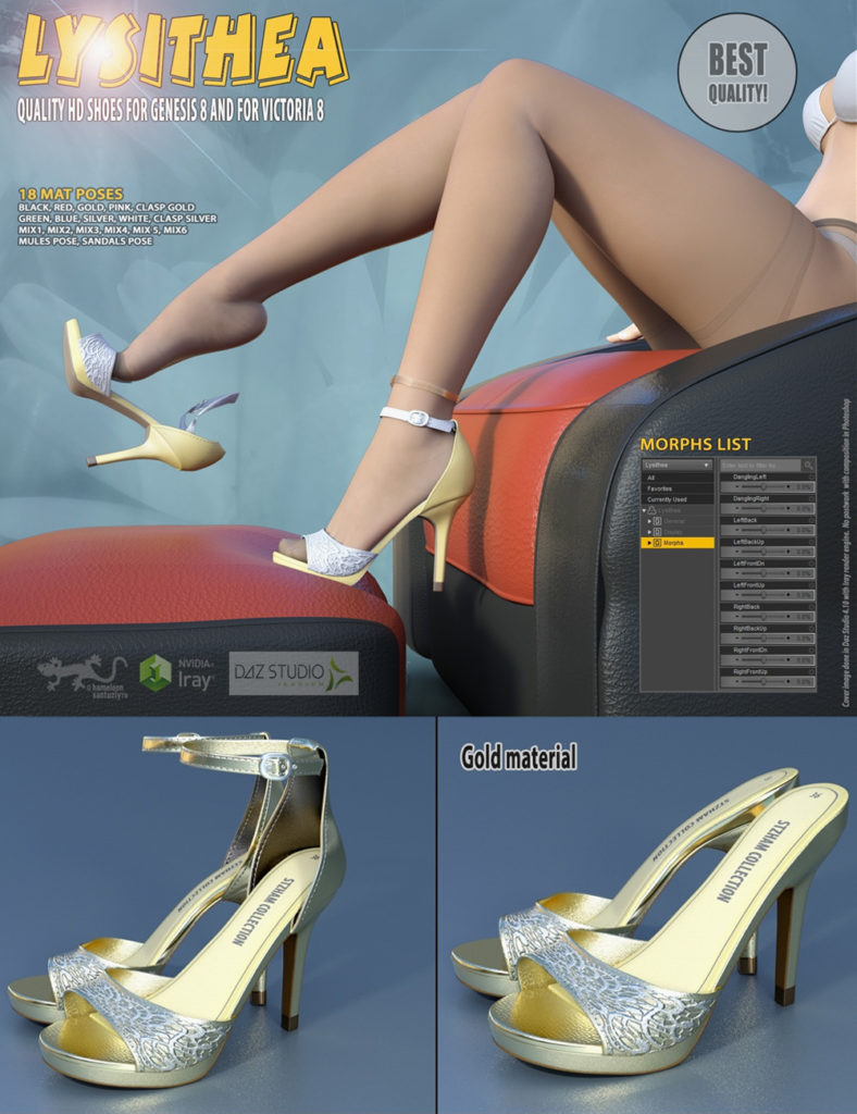 Lysithea Shoes – For Genesis 8 and Victoria 8_DAZ3D下载站