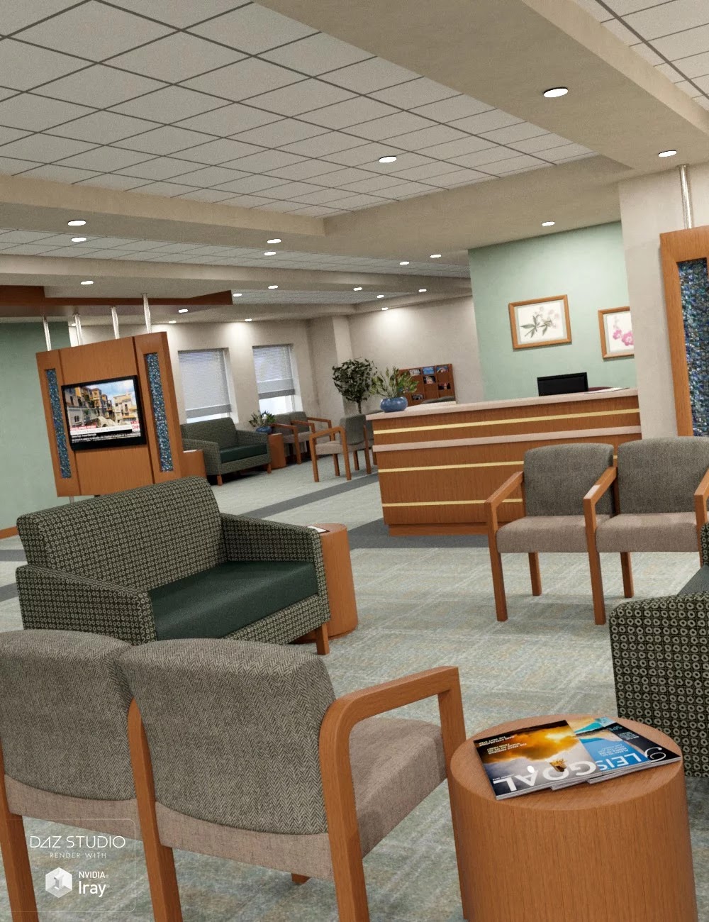 Medical Center Waiting Room_DAZ3D下载站