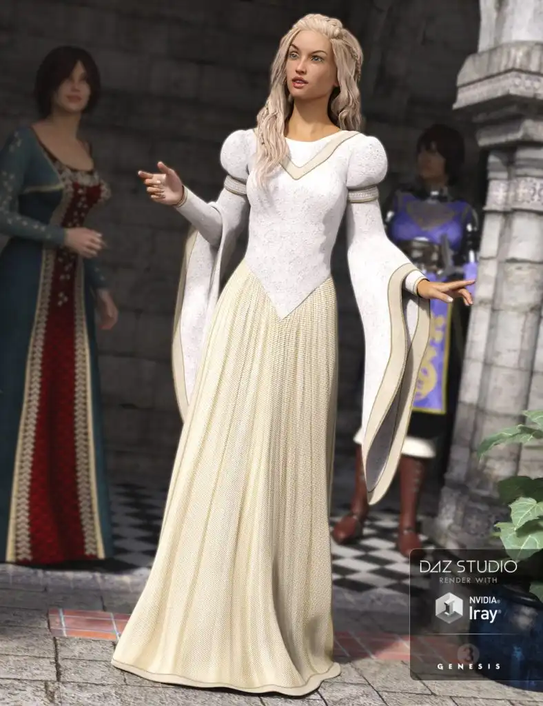 Medieval Princess Dress for Genesis 3 Female(s)_DAZ3DDL
