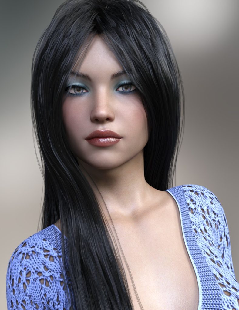 Megah and Swimsuit for Genesis 3 and 8 Female_DAZ3D下载站