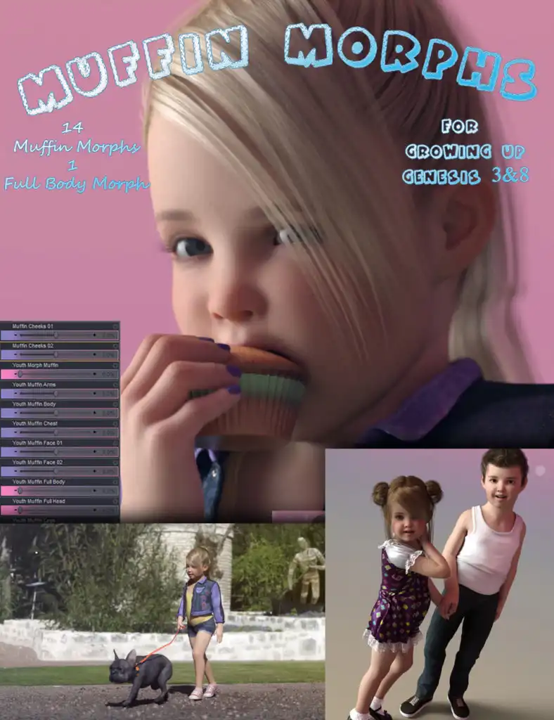Muffin Morphs for Growing Up_DAZ3D下载站