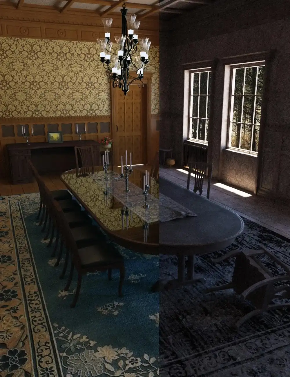 Old Royal Dining Hall Bundle_DAZ3DDL